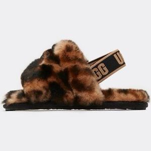 UGG Baby Fluff Yeah Slide Leopard size 2/3
